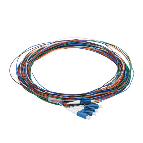 6 Fiber Pigtail, LC/UPC, 900 µm, 9 µm OS2, 3m